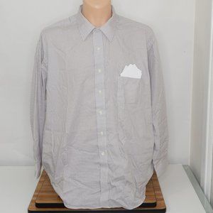 George Long Sleeve Button Front Shirt Gray Pink